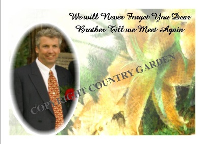 Personalised memorial card example PMC8